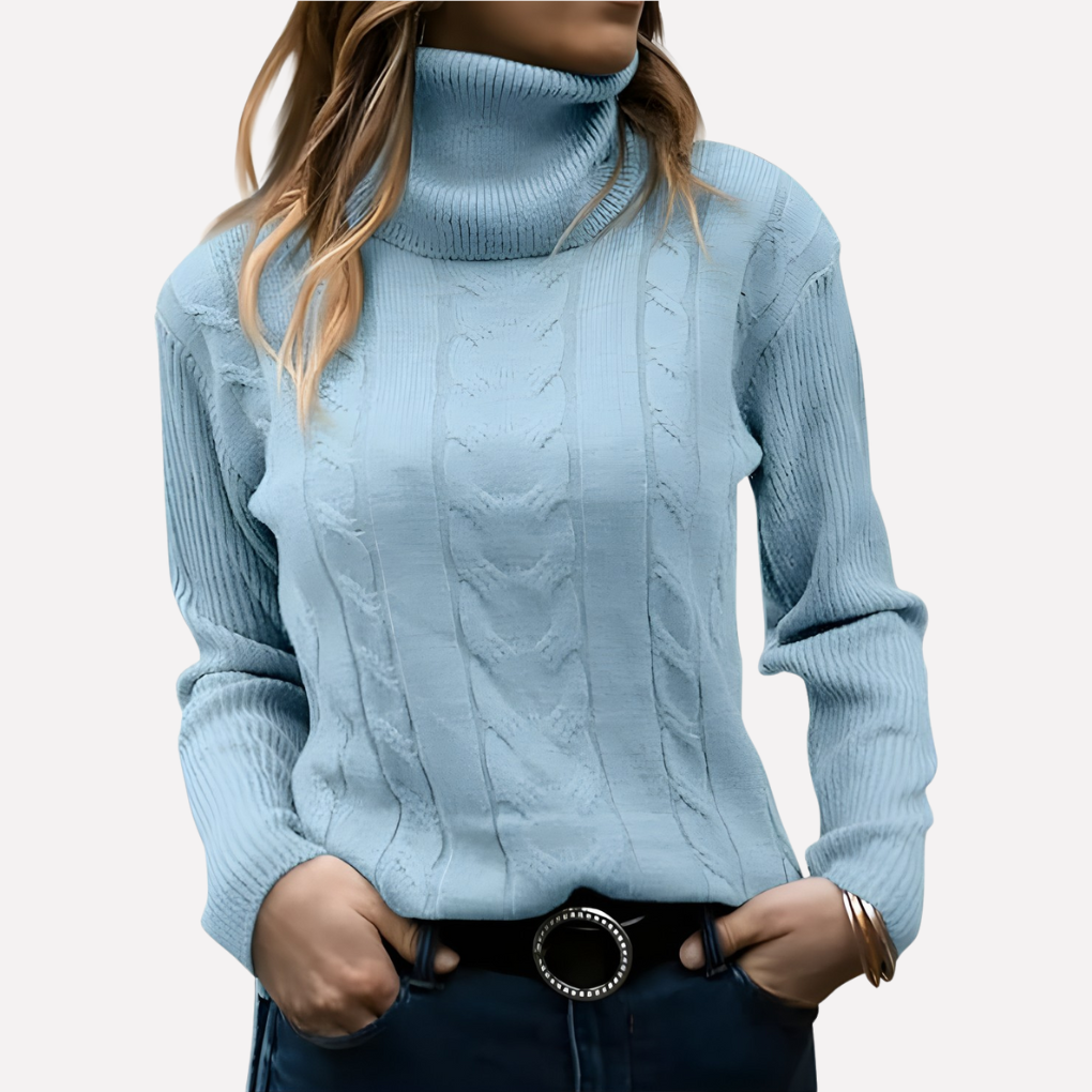 Dámský turtleneck pulover – Uvolněný každodenní styl