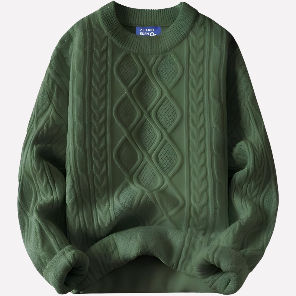 Dámský vintage svetr s kulatým výstřihem z 90. let