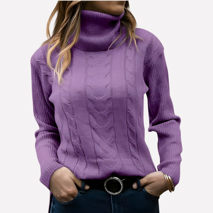 Dámský turtleneck pulover – Uvolněný každodenní styl