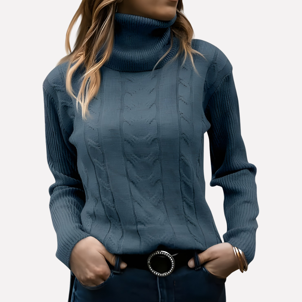 Dámský turtleneck pulover – Uvolněný každodenní styl