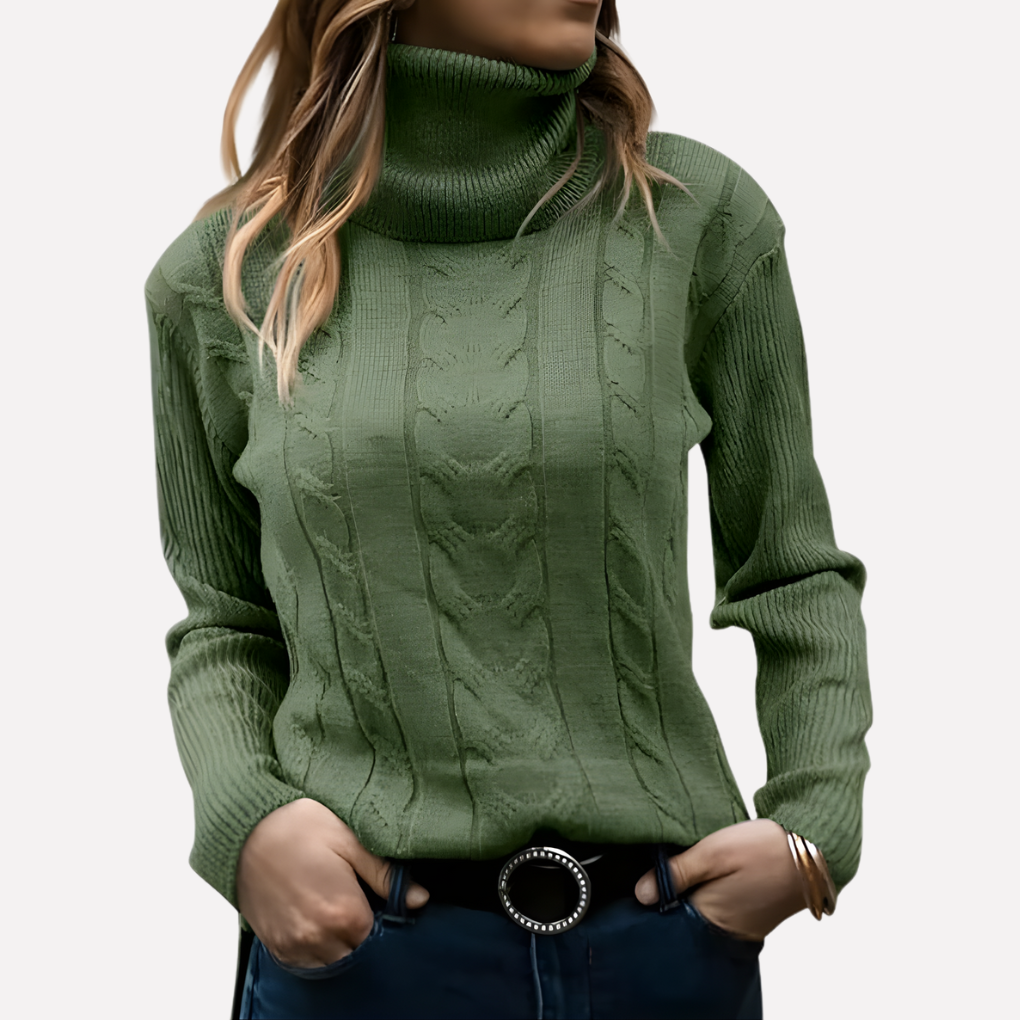 Dámský turtleneck pulover – Uvolněný každodenní styl