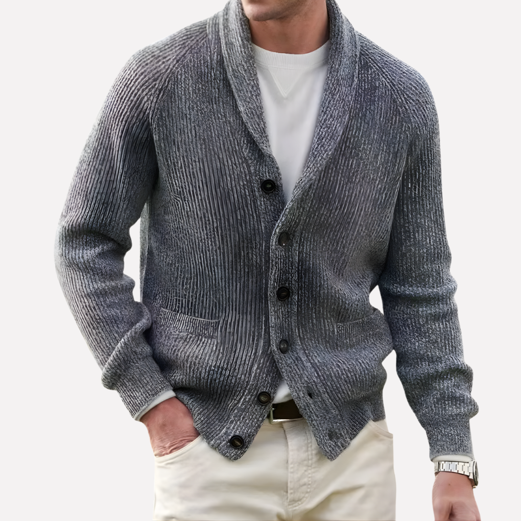 Pánský cardigan se šálovým límcem