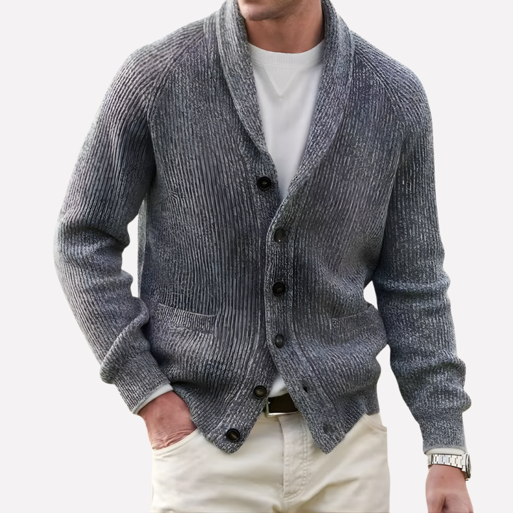 Pánský cardigan se šálovým límcem
