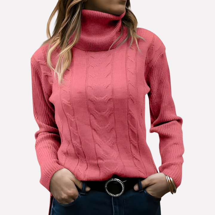 Dámský turtleneck pulover – Uvolněný každodenní styl