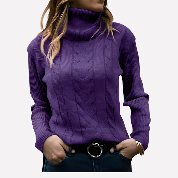 Dámský turtleneck pulover – Uvolněný každodenní styl