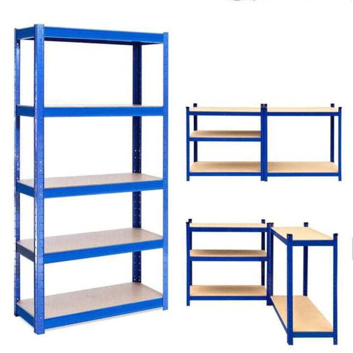 5-Tier Bezšroubové Oceľové Skladové Police