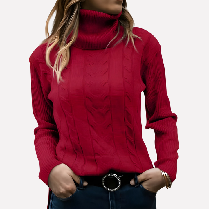 Dámský turtleneck pulover – Uvolněný každodenní styl