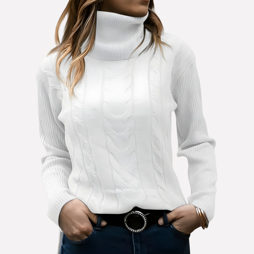 Dámský turtleneck pulover – Uvolněný každodenní styl