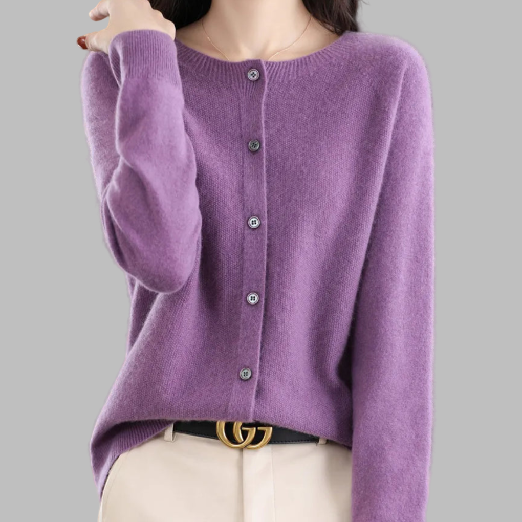 Dámský cardigan s O-krkem