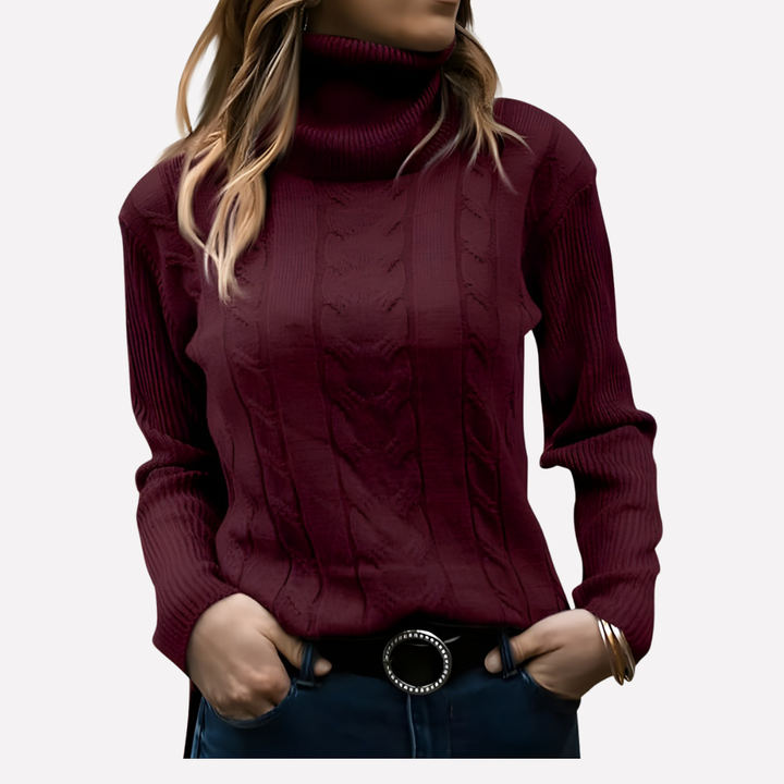 Dámský turtleneck pulover – Uvolněný každodenní styl
