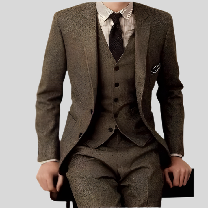 Pánský třídílný oblek slim-fit kalhoty