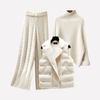 Dámský turtleneck, kalhoty a zateplená vesta