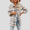 Kostkovaná overshirt pro ženy