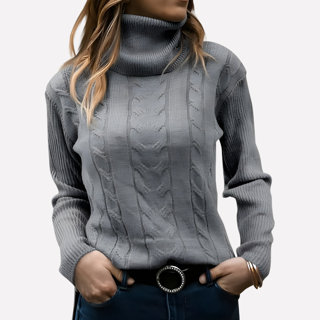 Dámský turtleneck pulover – Uvolněný každodenní styl