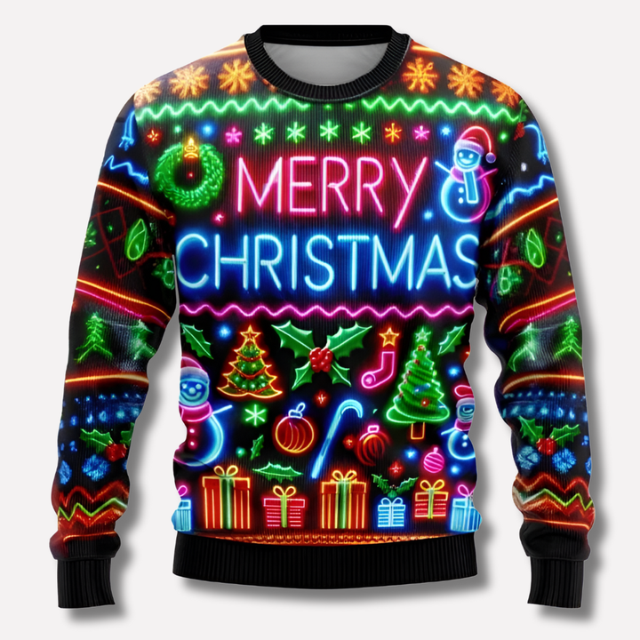 Unisex Neon Vánoční Svetr