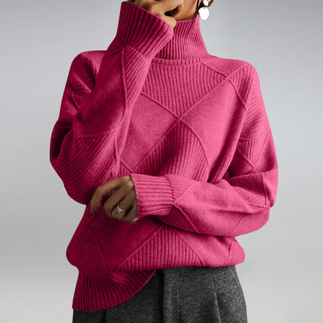 Dámský Turtleneck Svetr – Měkký Pletený s Klasickým Půvabem