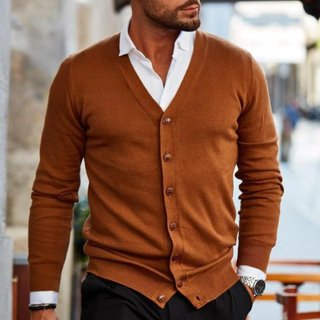 Bavlněný pánský cardigan v neformálním stylu
