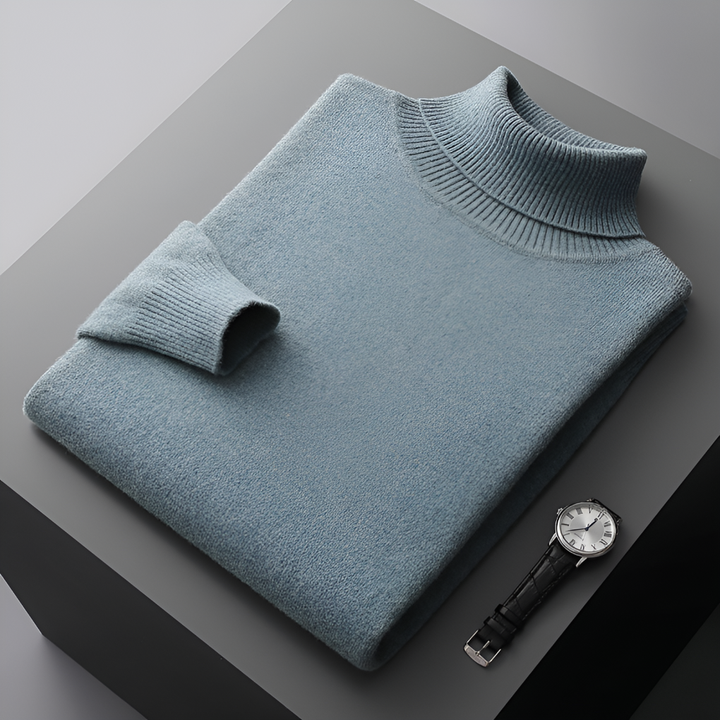 Vysokokvalitní pánský svetr z jemné vlny jako turtleneck