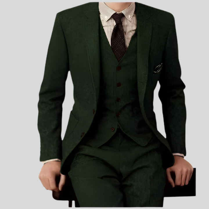 Pánský třídílný oblek slim-fit kalhoty