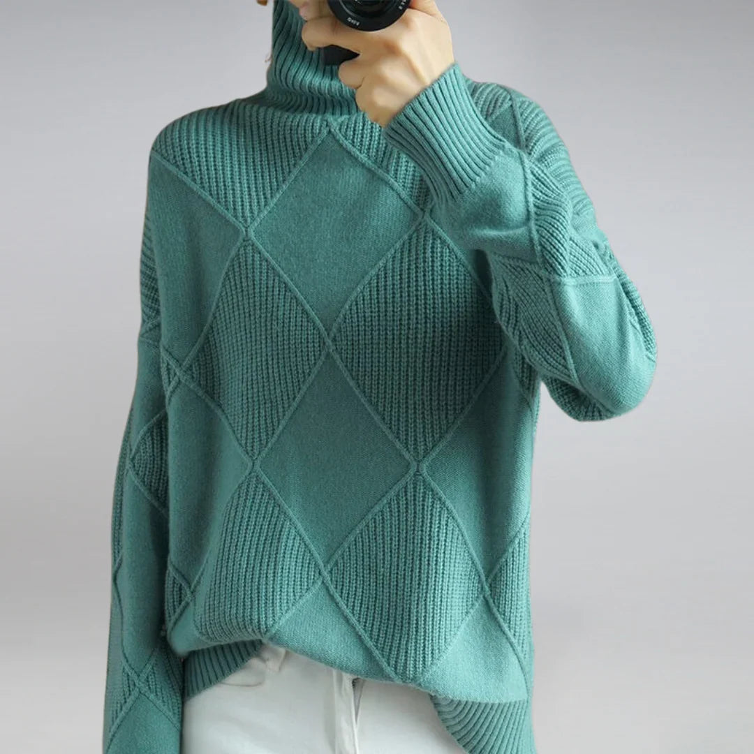 Dámský Turtleneck Svetr – Měkký Pletený s Klasickým Půvabem