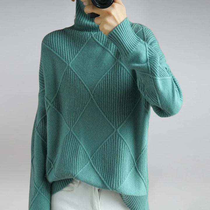 Dámský Turtleneck Svetr – Měkký Pletený s Klasickým Půvabem