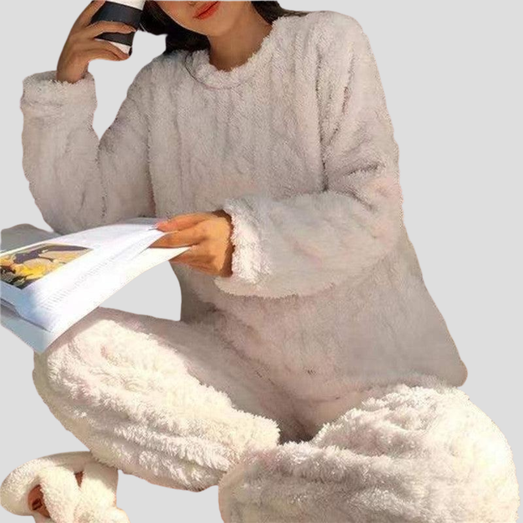 Dámská fleece pyžamová sada