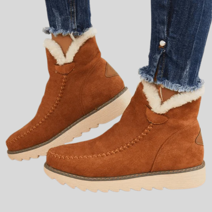 Zateplené zimní ankletové boty pro ženy