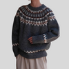 Pánský vintage svetr s kulatým výstřihem – retro styl