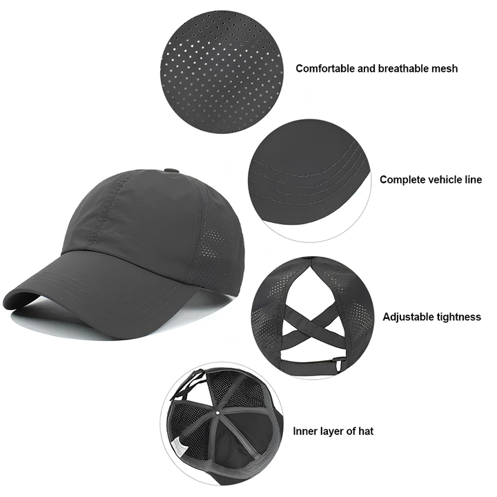 Prodyšná unisex mesh sportovní baseballová čepice s nastavitelným uchycením
