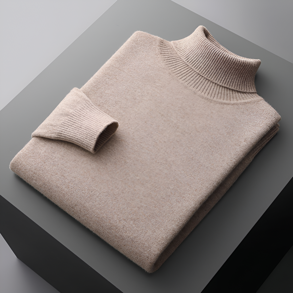Vysokokvalitní pánský svetr z jemné vlny jako turtleneck