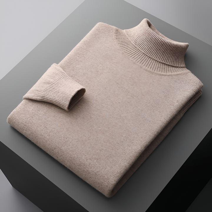 Vysokokvalitní pánský svetr z jemné vlny jako turtleneck
