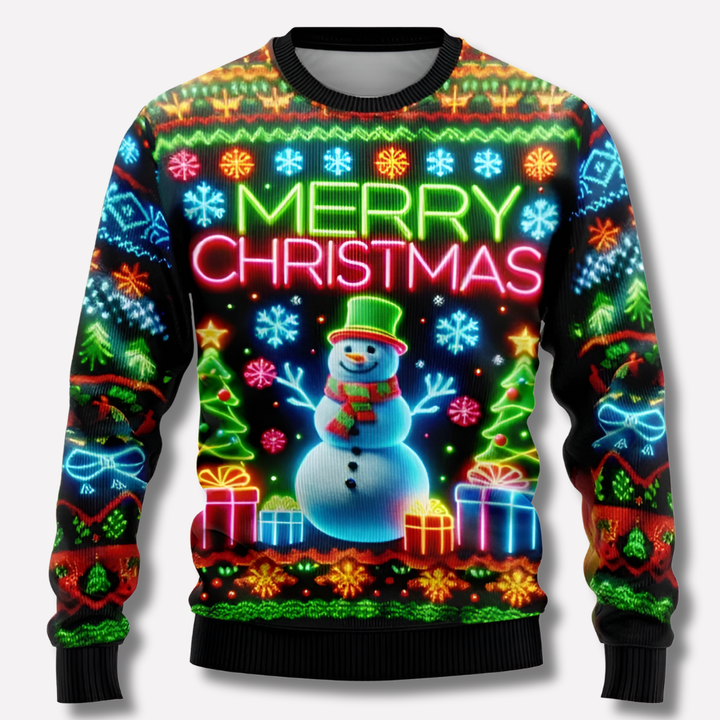 Unisex Neon Vánoční Svetr