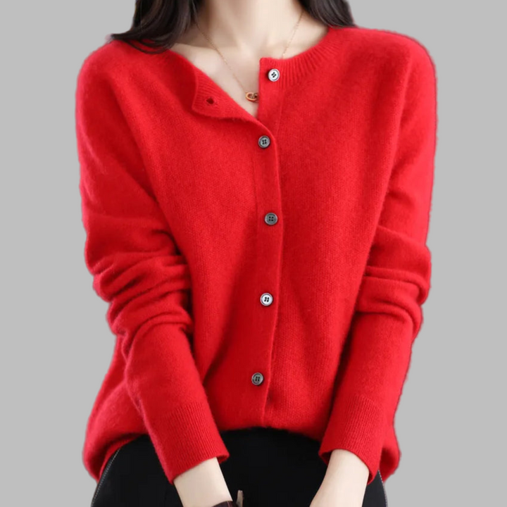 Dámský cardigan s O-krkem
