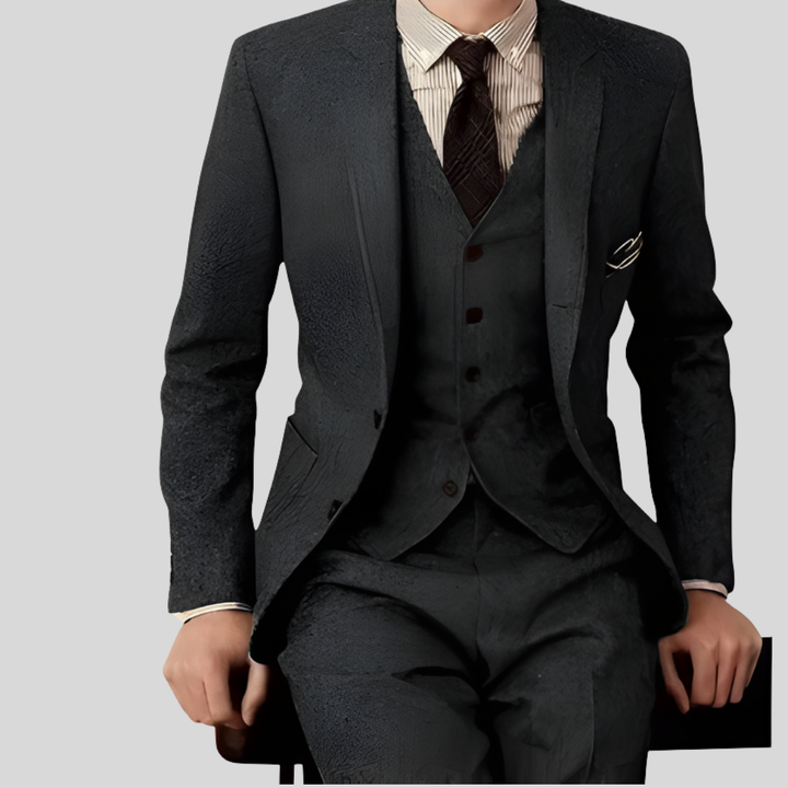 Pánský třídílný oblek slim-fit kalhoty