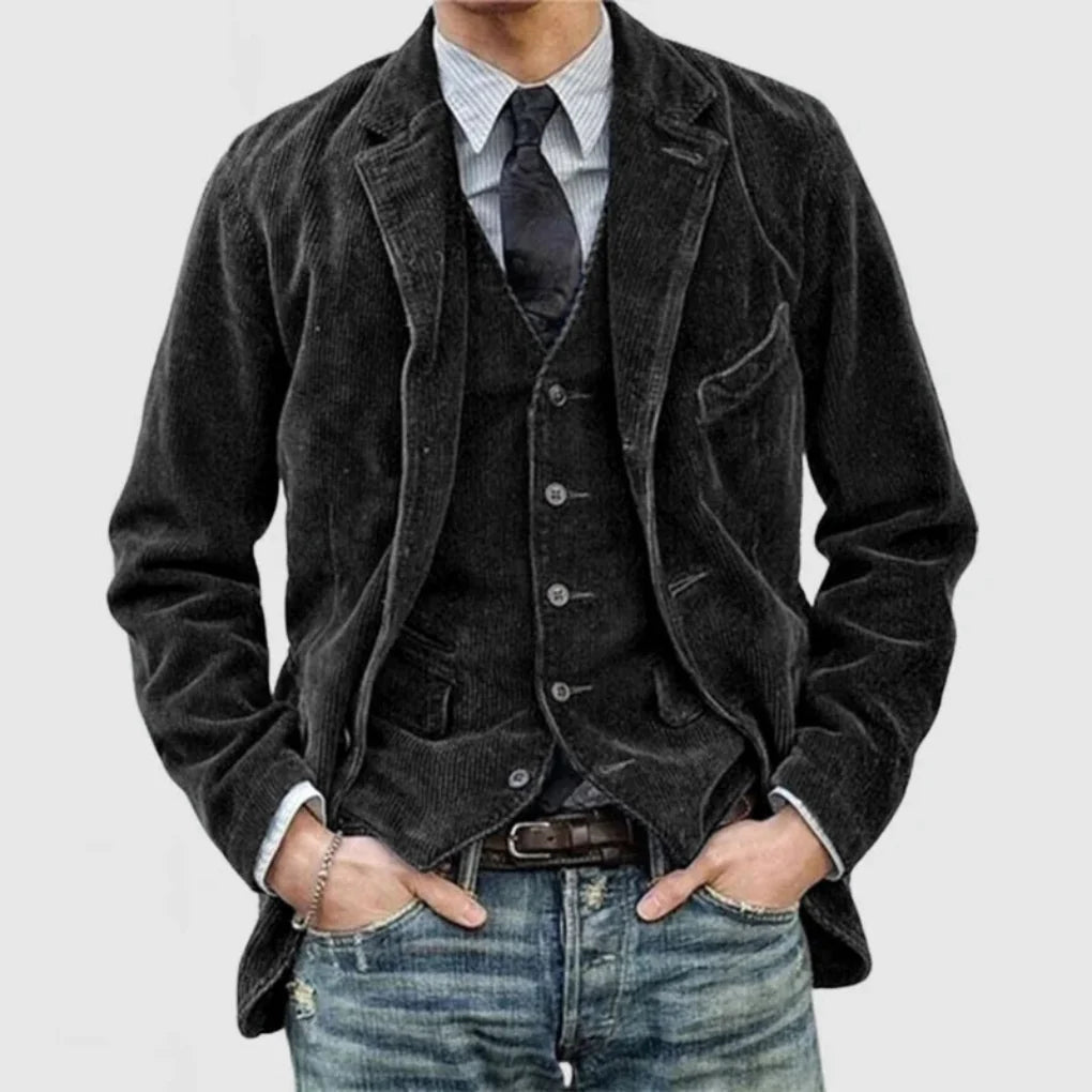 Stylový Vintage Blazer a Vest Set