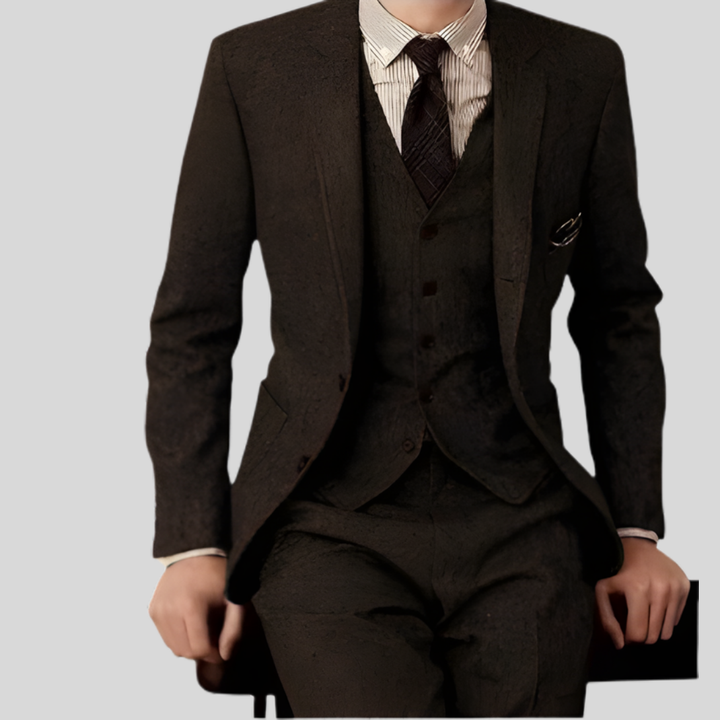 Pánský třídílný oblek slim-fit kalhoty