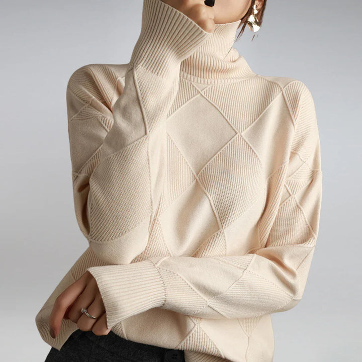 Dámský Turtleneck Svetr – Měkký Pletený s Klasickým Půvabem