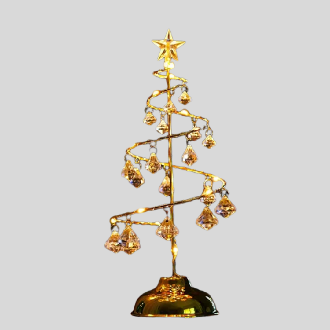 LED spirálová krystalová stolní lampa