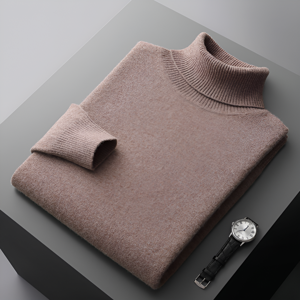 Vysokokvalitní pánský svetr z jemné vlny jako turtleneck