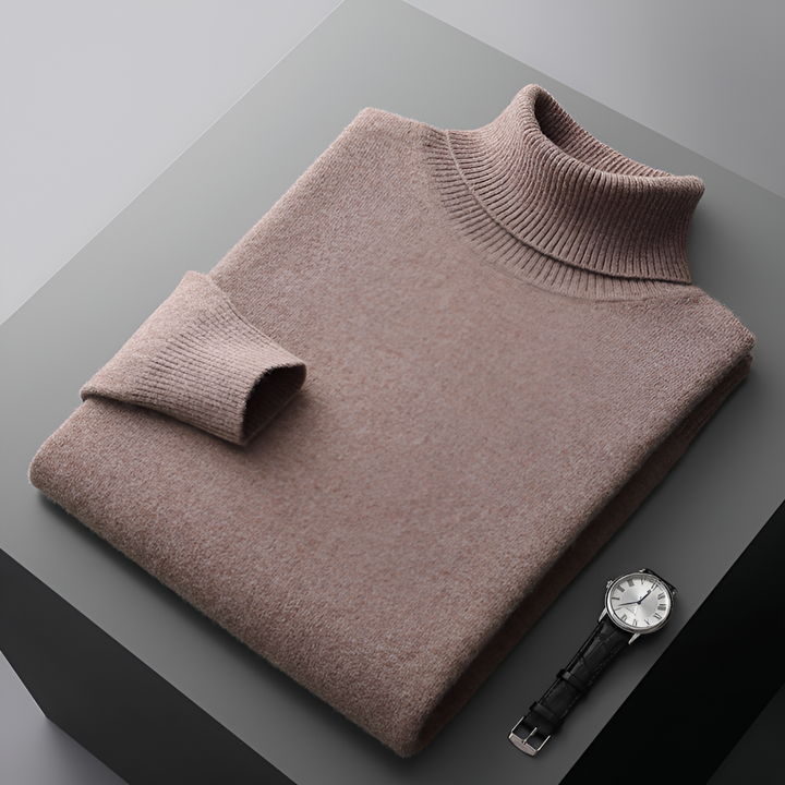 Vysokokvalitní pánský svetr z jemné vlny jako turtleneck