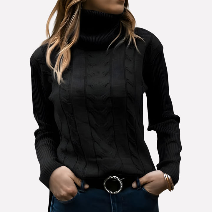 Dámský turtleneck pulover – Uvolněný každodenní styl