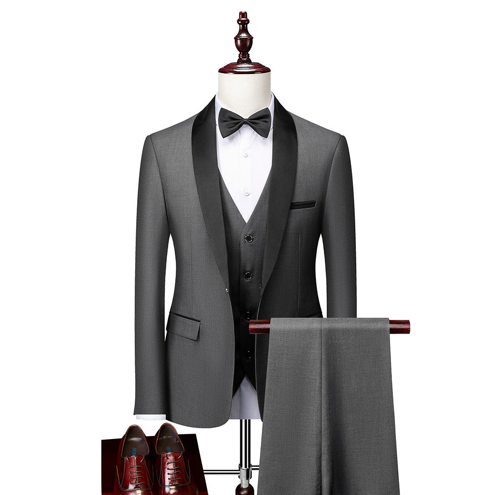 Mužský 3-dílný slim fit oblek