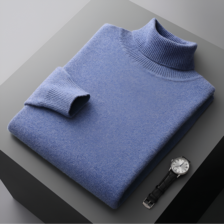 Vysokokvalitní pánský svetr z jemné vlny jako turtleneck