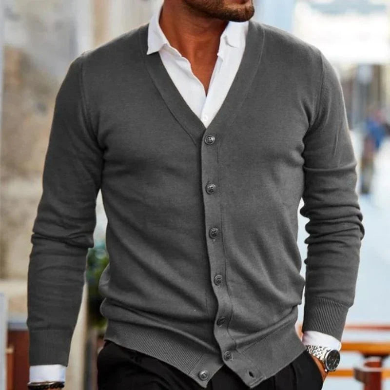 Bavlněný pánský cardigan v neformálním stylu