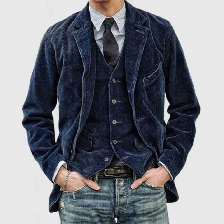 Stylový Vintage Blazer a Vest Set