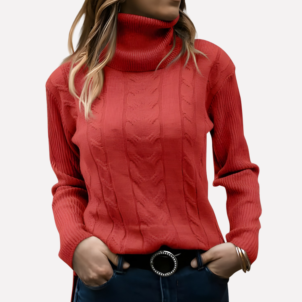Dámský turtleneck pulover – Uvolněný každodenní styl