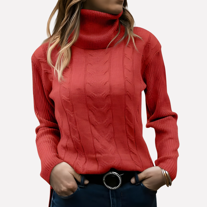 Dámský turtleneck pulover – Uvolněný každodenní styl