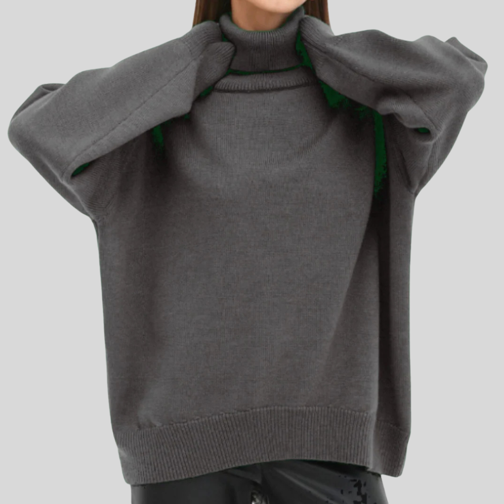 Moderní rollneck svetr pro ženy – Vylepšená zateplená vrstva