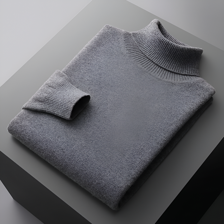 Vysokokvalitní pánský svetr z jemné vlny jako turtleneck