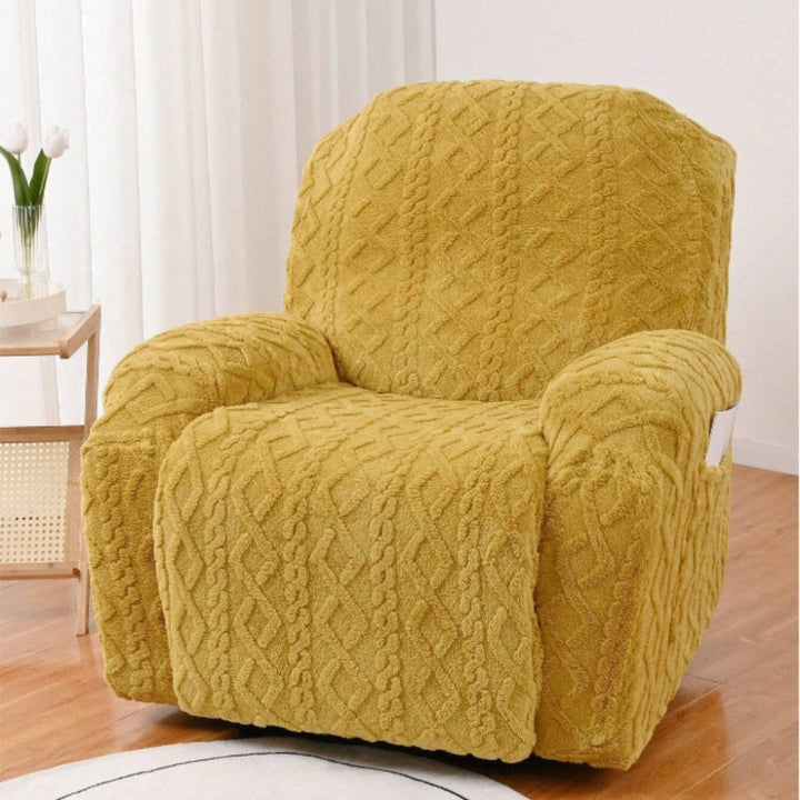 Měkký, protiskluzový zimní plyšový potah na recliner sofa